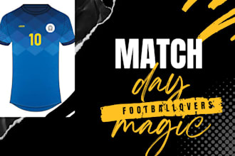 design esports soccer cricket jersey and logo