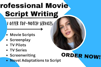 be your movie script, screenplay, tv series, synopsis, treatment scriptwriter