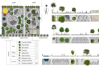 design 2d landscape plans, sections and elevations for you