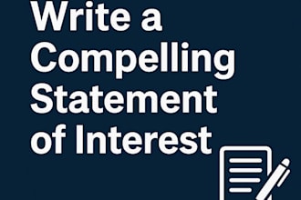 write statement of interest for grant or fellowship