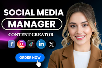 be your social media manager, content creation, instagram and linkedin marketing