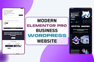 design modern business wordpress cleaning website, elementor pro developer