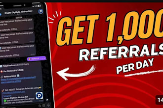 bring 10m referral count do telegram referral link promotion, p2e, mining app
