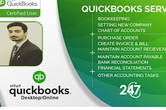 setup, catch up, clean up, reconciliation and bookkeeping in quickbooks