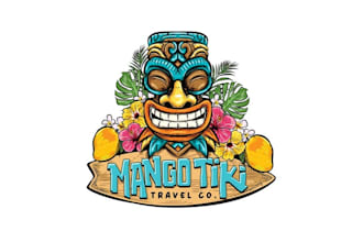 create best tiki bar world logo design