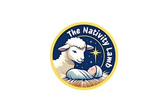 design christian children christmas book logo