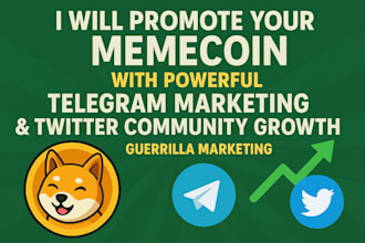 solana meme coin memecoin telegram promotion meme coin marketing twitter growth