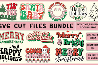 create unique svg cut files design bundle for etsy shop