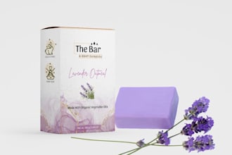 design packaging labels or box designs for soaps and candles