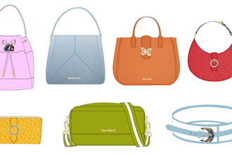 design customized bag, handbags, accessories with technical details
