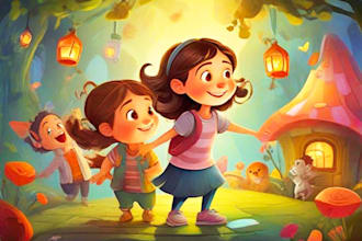 illustrate children story book, children book children storybook illustration