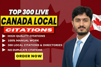 do 300 canada local citations to boost local seo ranking
