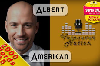 narrate your script and record a HQ american voiceover, audiobook, short story