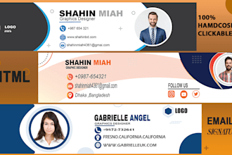 design clickable HTML and animated email signatures