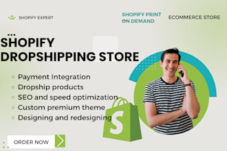 create shopify dropshipping store with shopify shrine theme shopify website SEO