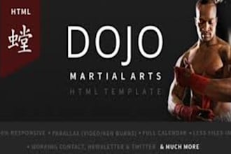 create a professional martial arts and taekwondo school website