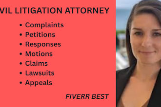 be your civil litigation lawyer and help you write petitions, motions, lawsuits