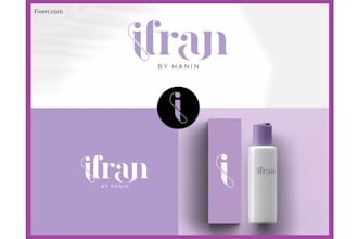 create a unique feminine luxury cosmetic and product logo design