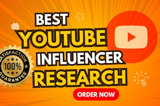 provide youtube influencer research and valid email list building