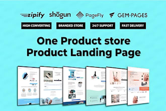 clone shopify landing page design in replo, pagefly, or gempages