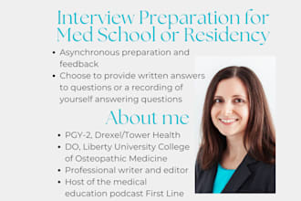 help you prepare for medical interviews