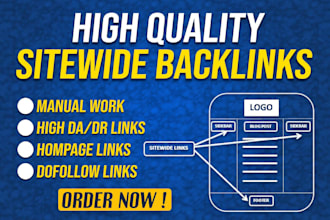 do 50 sidebar and footer homepage permanent high quality SEO backlinks
