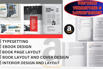 book editor book formatting layout design book typesetting KDP ebook and print