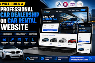 build a professional car dealership or car rental website
