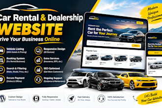 build a professional car dealership or car rental website