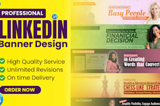 design professional linkedin banner, header and cover