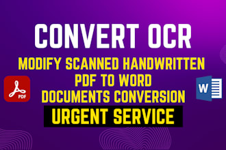 convert ocr modify scanned handwritten pdfs to editable word document