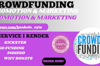 do crowdfunding promotion creation of kickster gofundme indiego campaign promo