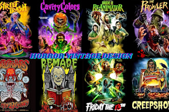 do creepy horror art vintage music movie poster dark metal album comic cover