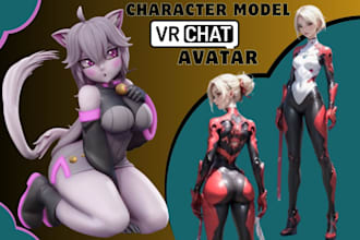 do custom fantasy vrchat avatar furry 3d fursona vrchat avatar character model