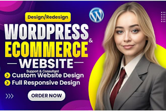 do wordpress website development, create ecommerce website using website builder