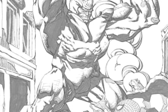 draw characters in a comic book style