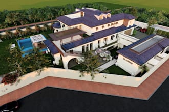 design modern house, 3d exterior, interior, plan, renders