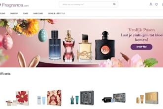 build perfume shopify store beauty cosmetic website fragrance dropshipping store