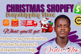 setup christmas shopify dropshipping store christmas store halloween store desig