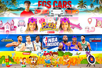 design amazing a youtube banner and logo for kids channel
