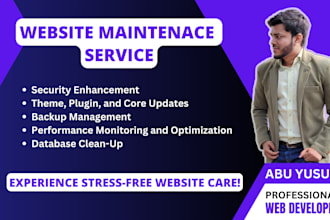 provide monthly website maintenance for your wordpress website, help and support