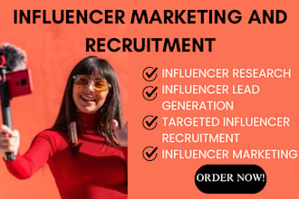 setup and manage your influencer marketing, ig, tiktok, outreach