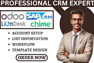 setup liondesk scoro sap crm odoo crm nimble pipedrive zapier flows chime asana