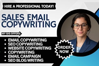 be your website copywriter SEO copywriter and email copywriter to maximize sales