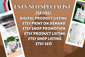 setup etsy digital product shop, etsy digital products, etsy product listing SEO