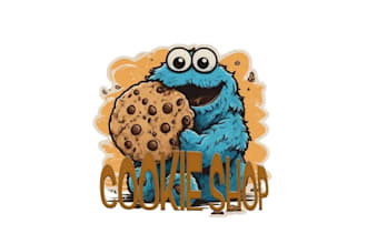 make awesome famous cookie shop logo