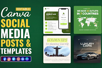 design canva social media templates and post in 24 hours