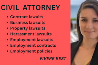 be your civil lawyer in property, business, employment and contract lawsuits