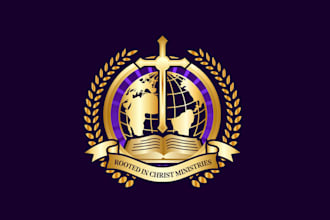 design awesome realistic church logo