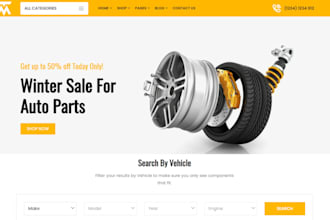build automotive shopify store automobile accessories car part auto part website